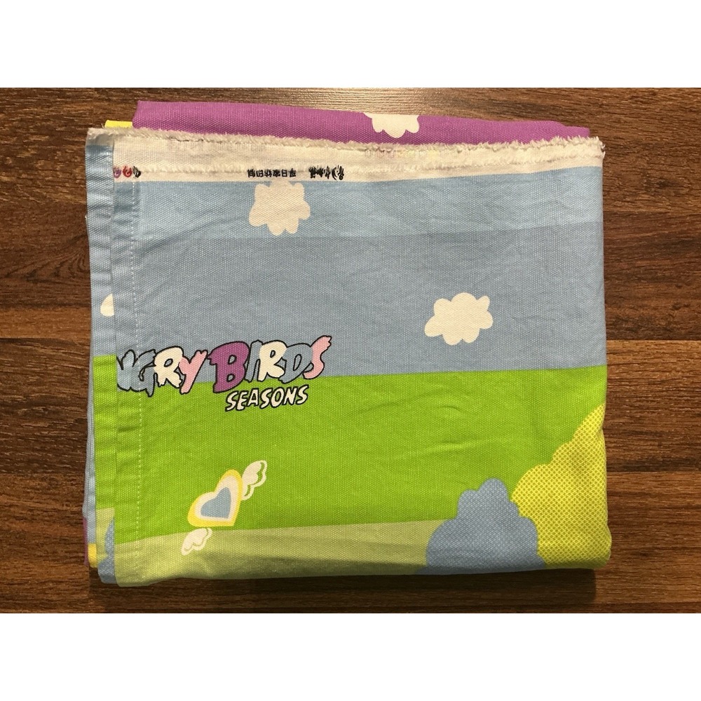 Pingri Home Textiles ANGRY BIRDS SEASONS Pink Purple Yellow Fabric 94in X 52in